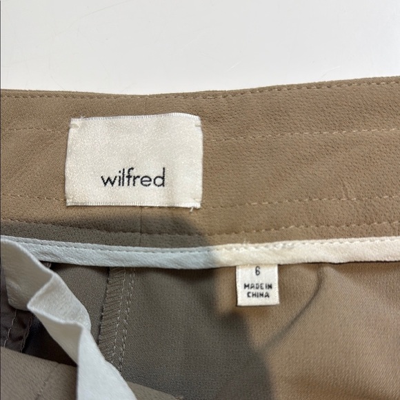 Aritzia Wilfred Allant Trousers Tan Relaxed Fit Size 6 - Picture 6 of 11